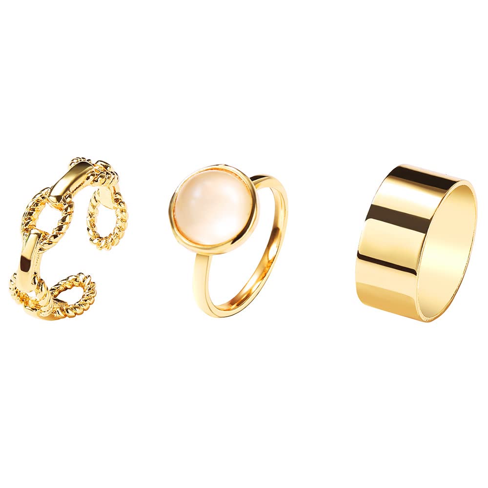 Shining Diva Fashion Latest Stylish Metal Boho Midi Finger Rings for Women and Girls - Set of 3 (E13025r), Golden (B09JLXMY88) Amazon Price History, Amazon Price Tracker