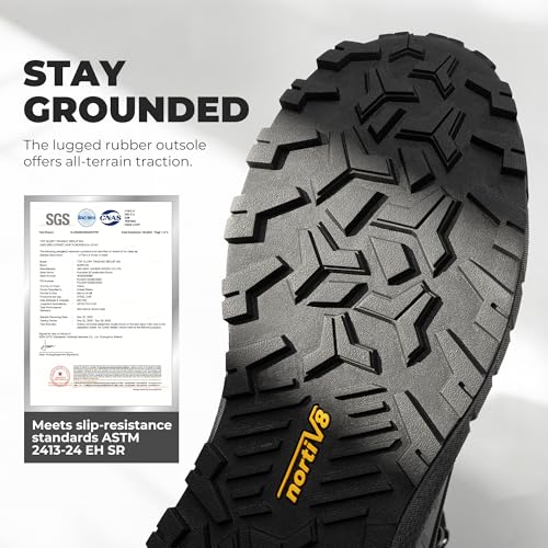 Image of NORTIV 8 Composite Toe Boots for Men ASTM F2413-24 Safety Work Boots Lightweight Anti-Fatigue Non-Slip with Zipper for Warehouse Construction, Terrascope-nano