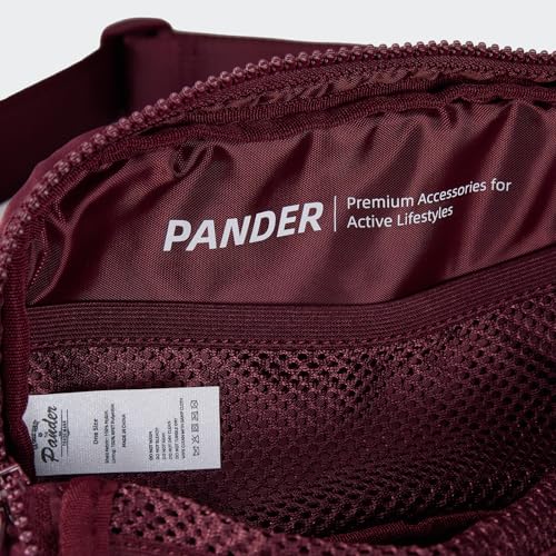 Image of Pander Two Way Zipper Fanny Pack Nylon Everywhere Belt Bag for Women, Water Repellent Waist Packs, Crossbody Bags with Adjustable Strap (Red Merlot).