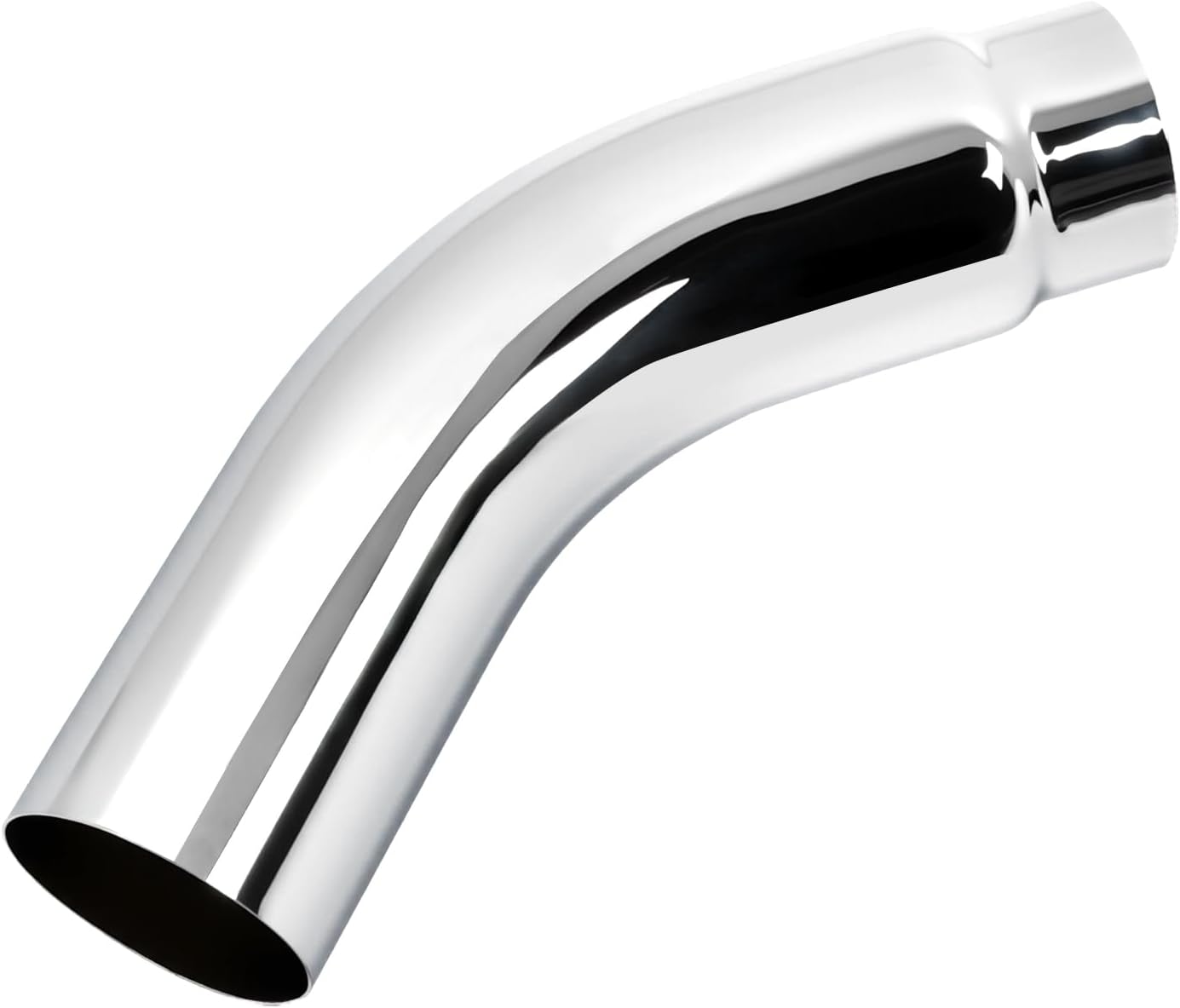 5 Inch Chrome Plated Diesel Exhaust Elbow Tip,5'' Inlet 6'' Outlet Side Exit Exhaust Tip, 23'' Length Turndown Exhaust Pipe For Pickups, Trucks and Cars