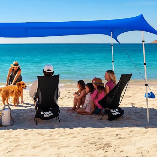 Image of Nomad XL Beach Canopy Tent Sun Shade 8.5x15 FT - UPF50+ Portable 4-Post Beach Tent Canopy with Easy Setup & Carry Bag - Large Sun Shelter for Camping, Picnic, Backyard & Travel