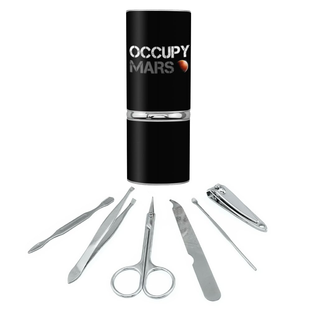 GRAPHICS & MORE Occupy Mars Stainless Steel Manicure Pedicure Grooming Beauty Care Travel Kit