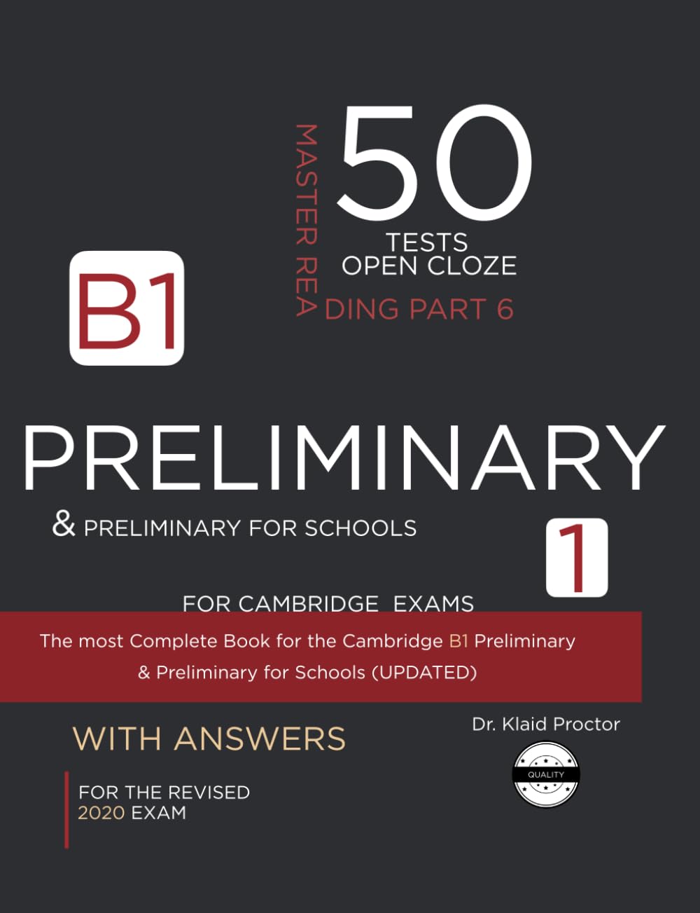 B1 PRELIMINARY Reading (Open Cloze Part 6): 50 Practice Tests for the Cambridge Exam