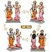 alikiki Vishnu Lakshmi Narayana Statue – 4.7 Inch Lord Vishnu W/Laxmi MATA Indian Diwali Pooja Item Murti Gifts for Indian Couple Friend Family Home Office Mandir Temple Puja Decor