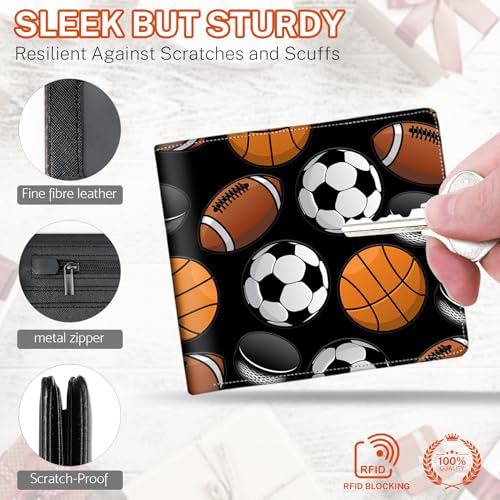 Image of Boys Wallet for Kids, Teen Boy Gamer Wallets 9-12 8-10 8-12, Cool Novelty Leather Bifold Rfid Blocking Purse Coin Pocket Zipper Id Window for Children Male Youth Guys Gaming Birthday Gifts