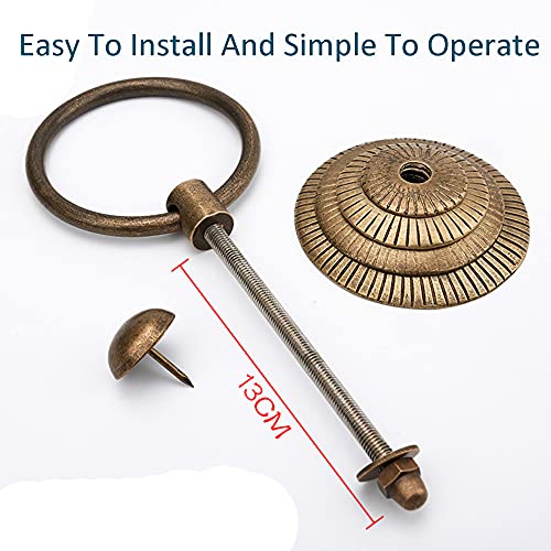 Golpeador de puerta o aldaba para puerta vintage hecha de latón macizo y metal resistente B 6