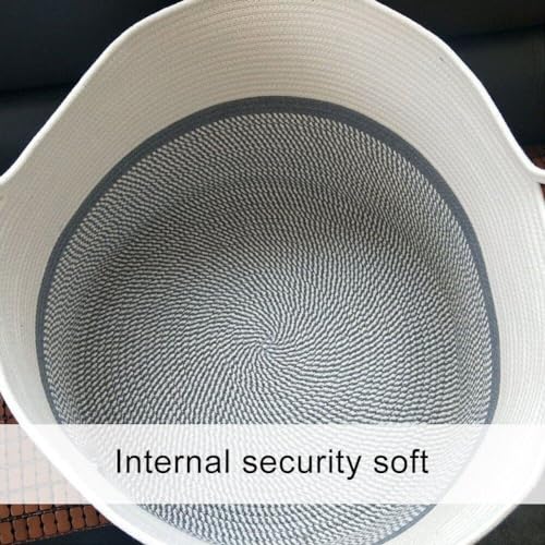 Panier à linge pliable en corde de coton : grand volume et gain de place - 5