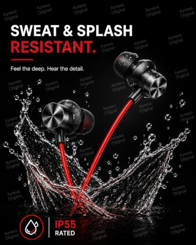 Image of Bullets Wireless Z2 for OnePlus Portable Bluetooth Neckband Earphones with Magnetic Eartips and Built-in Microphone, Portable Flexible Neckband for Calls, Music and Office Use,-(Red)