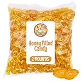 Honey Filled Hard Candy - Individually Wrapped Honey Hard Candy - 2 Pound Bulk Bag - Soft Honey Center Honey Candy