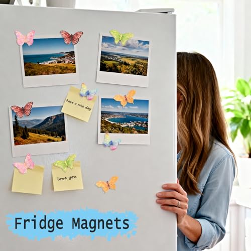 12 imanes mariposa decorativos para refrigerador miniatura 3