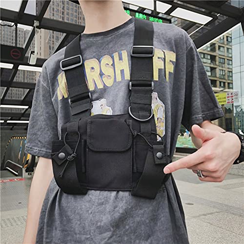 Czdldnxs FBAWYFCL-00024 Multi-Pocket Chest Rig Bag Utility Vest Chest Bag For Men Hands Free Radio Front Pack Pouch Hip Hop Chest Pack Functional Tactical Harness thumb #2