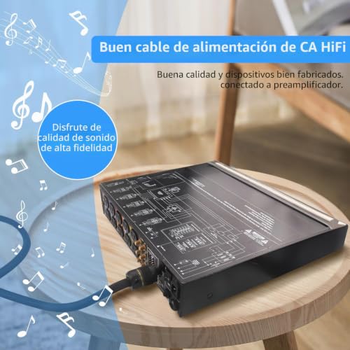Cable de corriente HiFi Audio cable C15 de 1m para sistemas de sonido europeos 5