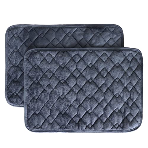 SUSAN'S GARDEN 枕パット フランネル ワッフル 帝人マイティトップⅡわた使用 抗菌防臭防ダニ加工 吸湿速乾 あったか なめらか ゴムバンド付き 丸洗いOK ベッドパッド グレー