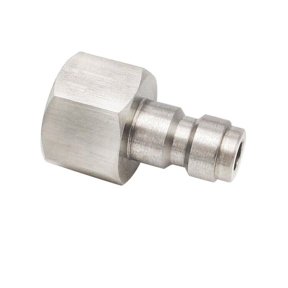UCCKEYI Paintball PCP,12g Refillable CO2 Cartridge with 8mm Male/Quick Disconnect Plug (8mm Male Plug 3/8-24UNF)