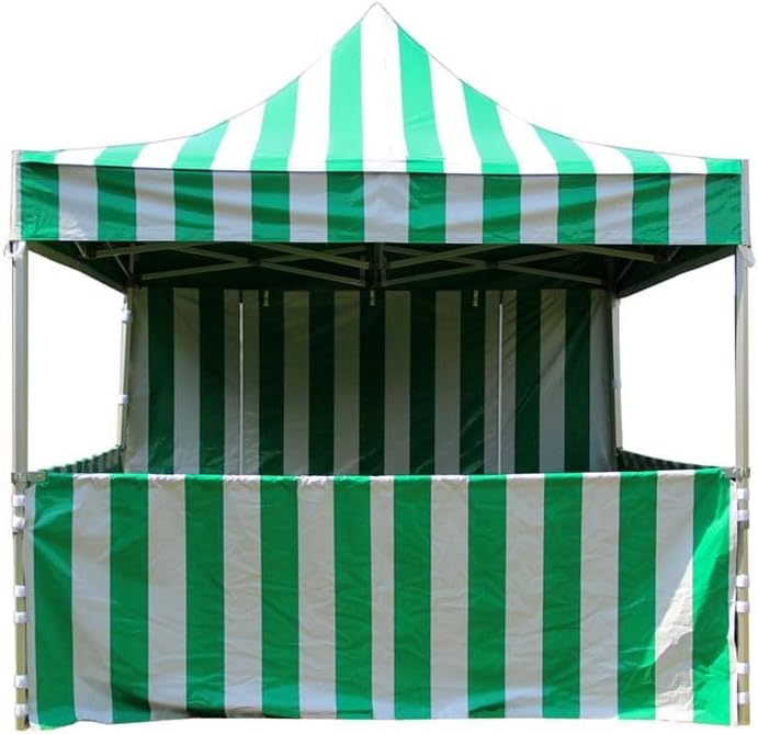 Miniatura 4 de Tienda de campaña desplegable con paredes laterales, 10 x 10 pulgadas, rayas verdes