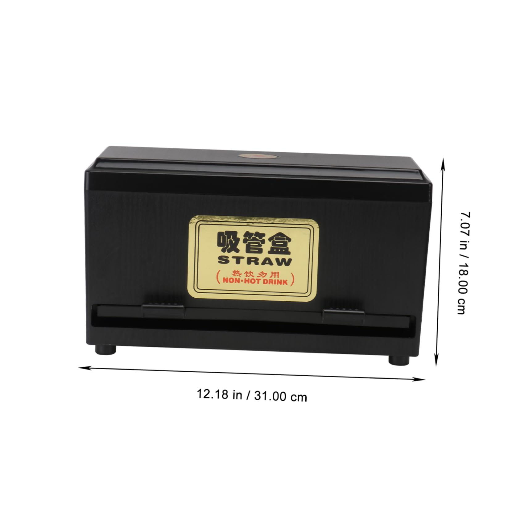 Cabilock 1pc Straw Dispenser Box Compact Straw Storage Organizer for Restaurants and Fast Food Non- Base Design