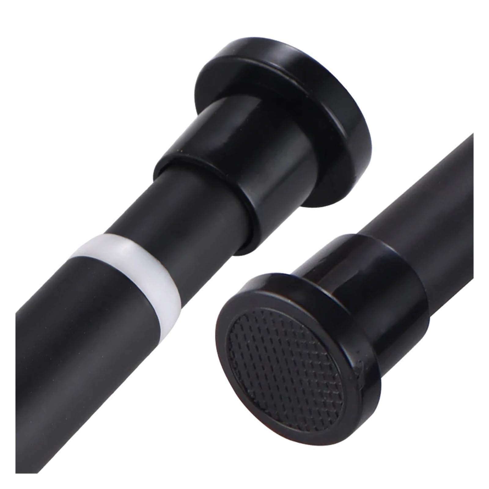 Barra de cortina ducha ajustable acero inoxidable, tendedero telescópico sin taladros Para Armarios, Guardarropas(White80-105CM)