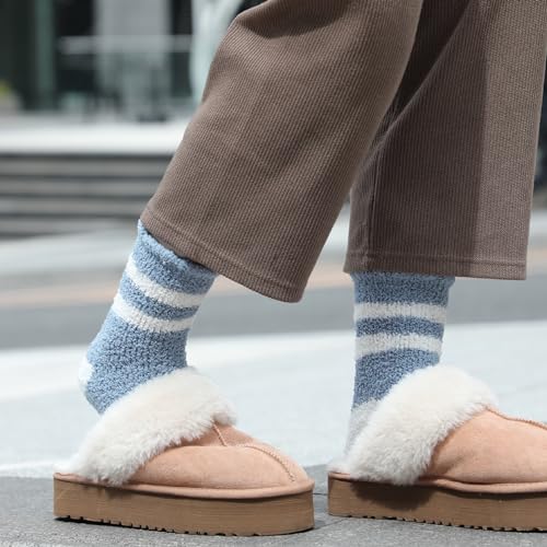 Image of 5 Pairs Fuzzy Socks for Women, Winter Warm Womens Super Soft Cozy Socks