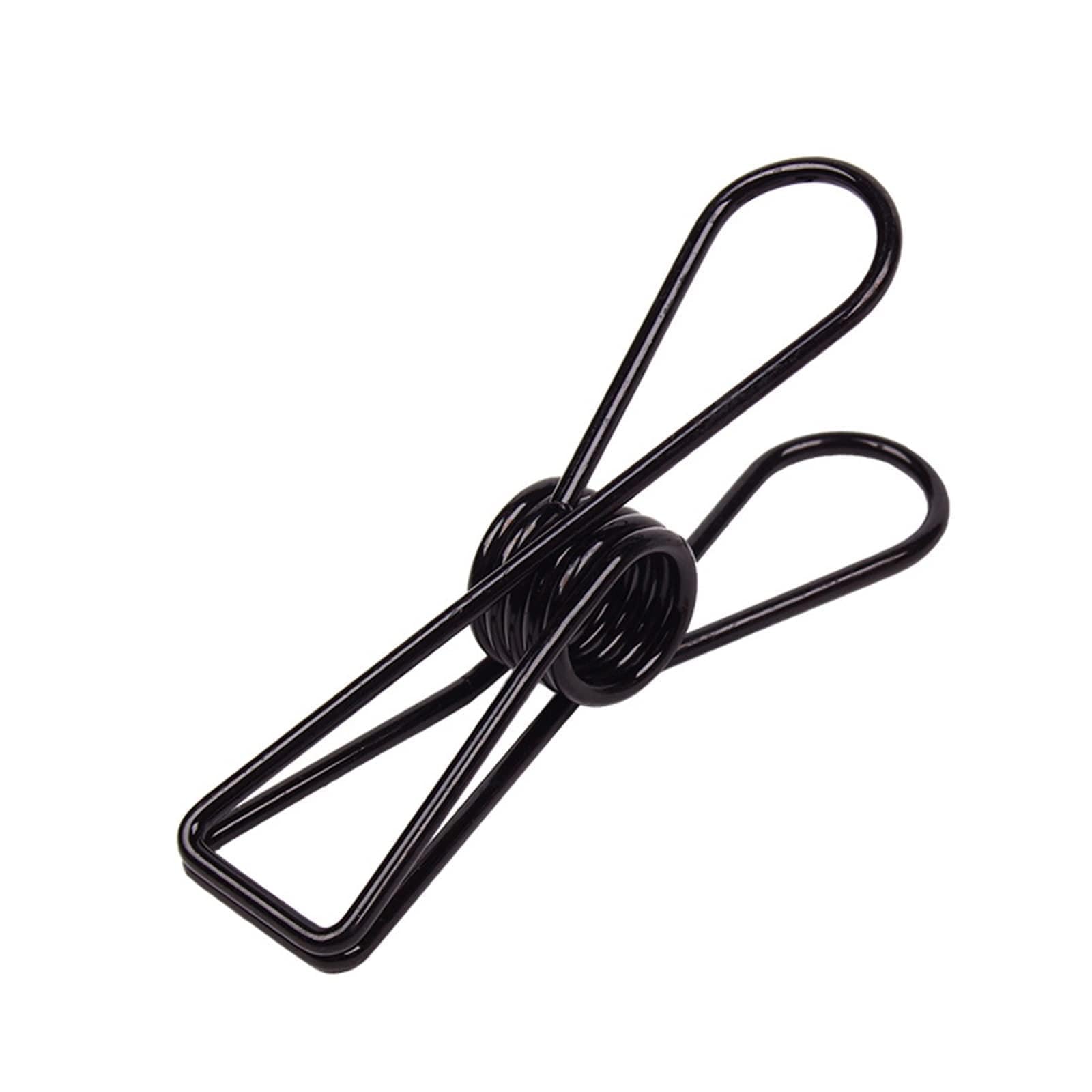 20 Pcs Utility Steel Wire Clips Stainless Steel Clothes Pins Laundry Clips for Clothesline Outdoor Kitchen Food Bag Beach Pool Towel Stainless