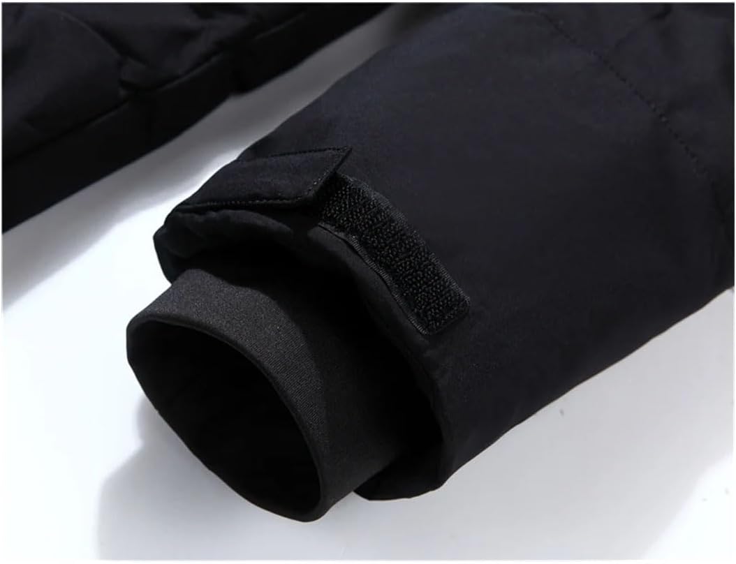 Haitpant Winter 90% White Duck Down Jacket Men Hooded Winter Coat Long Thicken Warm Down Coat Black Parkas