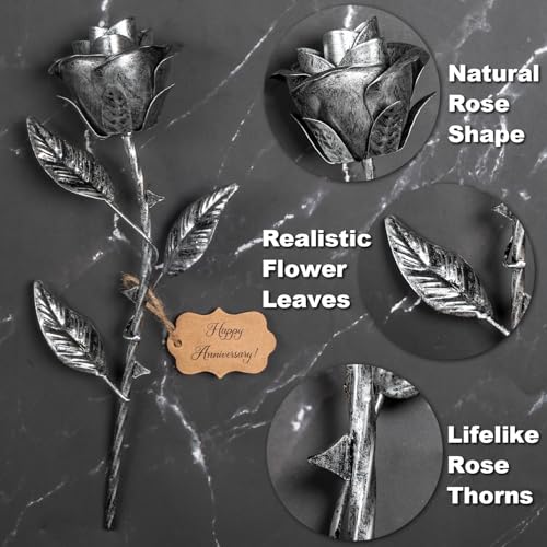Iron-Gifts-6th-Anniversary-for-Her-Metal-Rose-6-Year-Gift-for-Wife-Anniversary-Handcrafted-11th-Gift-Wedding-Anniversary-Metal-Flowers-Anniversary-Steel-Gift-Iron-Stained-Everlasting-Rose-for-Him