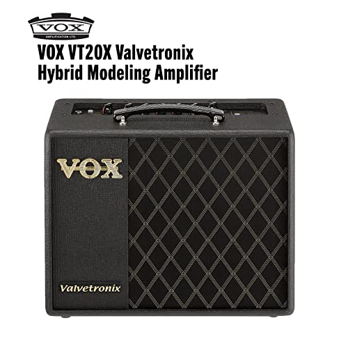 VOX VT20X Ampli Guitare à modélisation 20W Noir – 1×8 & Fender 0990820090 Câble pour Instrument de Série Deluxe, Droit/Angle, 10 pi, Tweed Noir - Les Beatles, Paul McCartney, John Lennon, RIngo Starr, George Harrison VOX VT20X Ampli Guitare à modélisation 20W Noir - 1x8 & Fender 0990820090 Câble pour Instrument de Série Deluxe, Droit/Angle, 10 pi, Tweed Noir – Image 4
