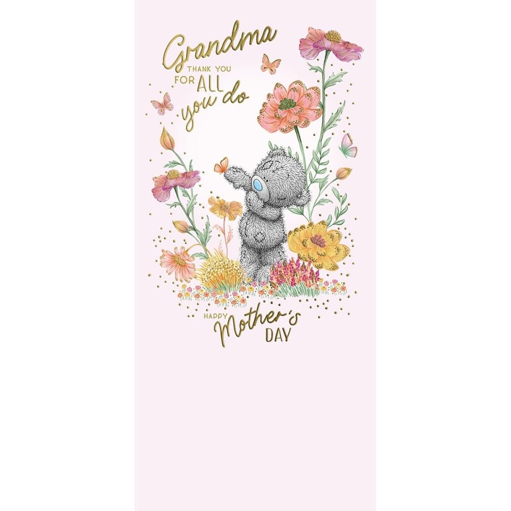 Me To You Tatty Teddy Mother's Day Card Thank You Grandma 4 x 8 - Official Collection
