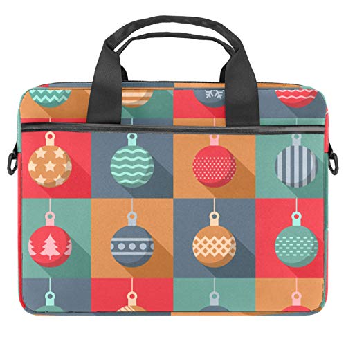 Portátil de 13 a 14 pulgadas bolsa de mensajero con bolas de Navidad y funda protectora escolar
