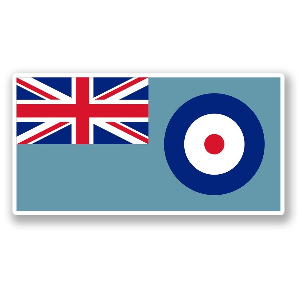 2 x 10cm/100mm RAF Flag Window Cling Sticker Car Van Campervan Glass #5682