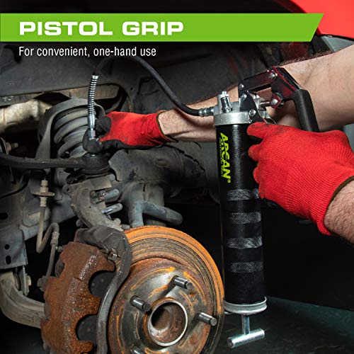 ARCAN PROFESSIONAL TOOLS Pistol Grip Grease Gun with Double Spout Front