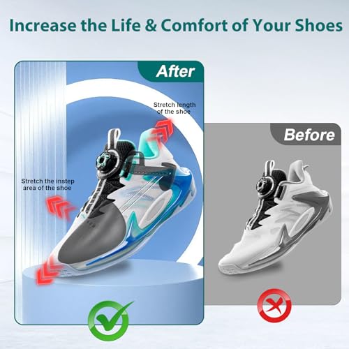 EchoDone 5 Pairs Practical Adjustable Length Men Shoe Tree Shoe Stretcher Boot Holder Shaper Support (Black Color)2