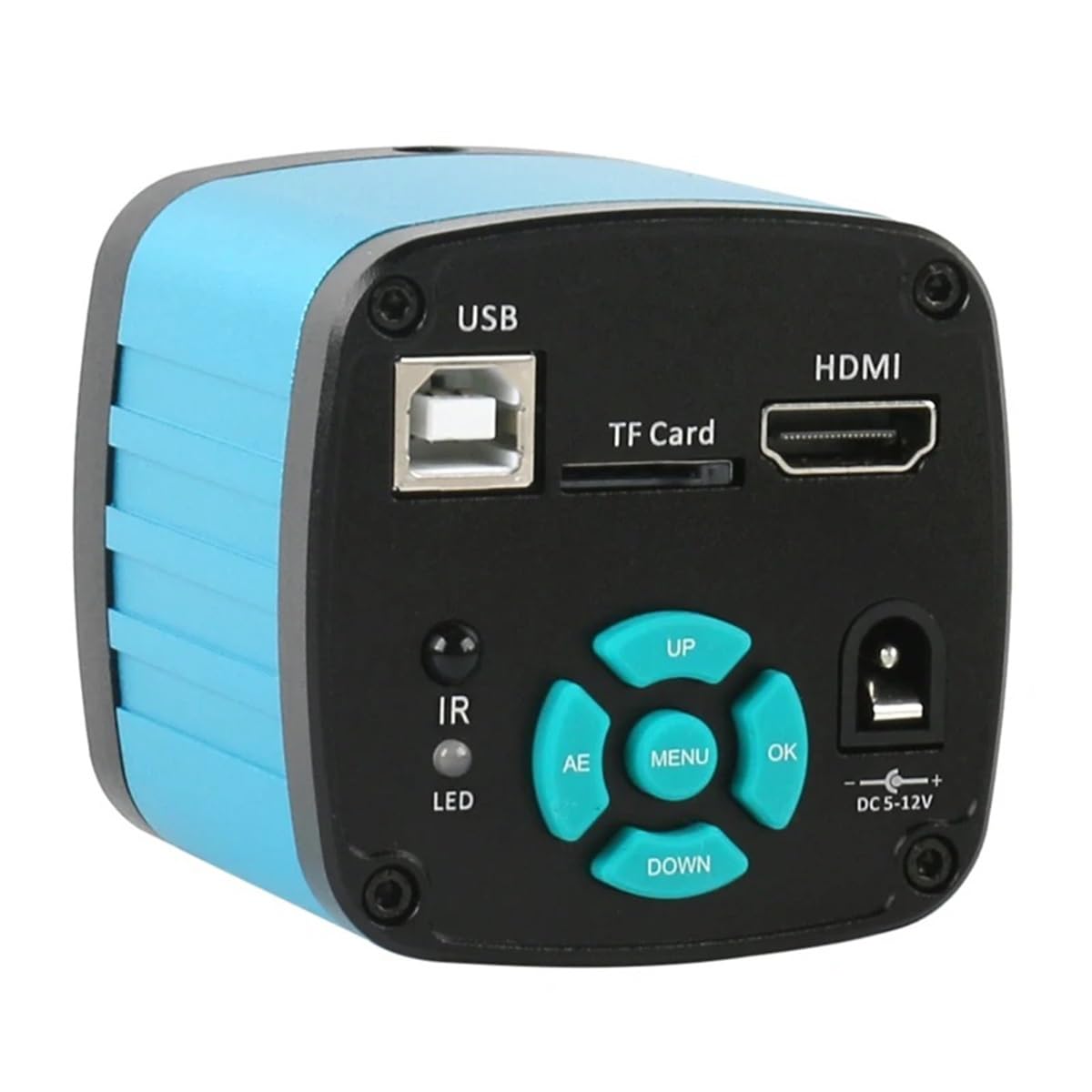 Kit di Accessori per microscopio 48MP 4K VGA HDMI USB Microscopio Video da Laboratorio Industriale elettronico Digitale 260X Micros a Fuoco Lungo, Alta Distanza(14mp Hdmi USB 01)