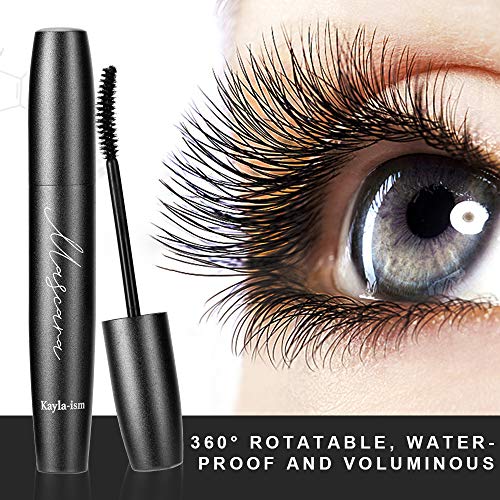 Kayla-Ism Mascara Black | 4D Silk Fiber Eyelash Mascara | 360° Rotatable, Waterproof & Voluminous | Long-lasting Color | Volume Long Lash Mascara