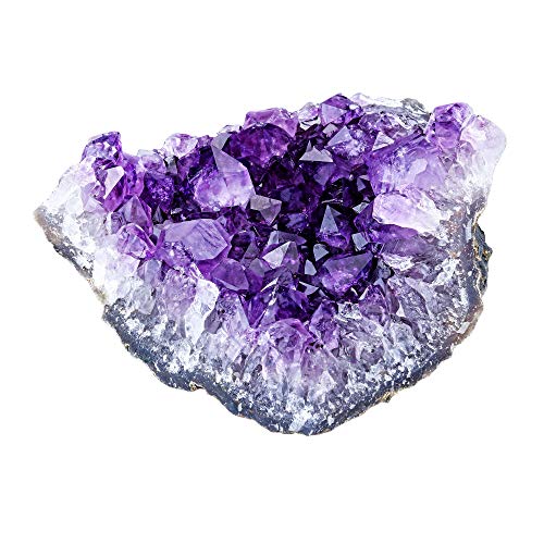 Aglomerado de cristal de ametista natural Jovivi não lapidada, dr...