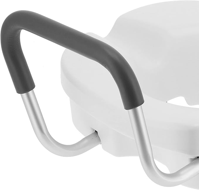 Asiento Elevado para Inodoro con Brazos Ajustables y Antideslizante miniatura 8
