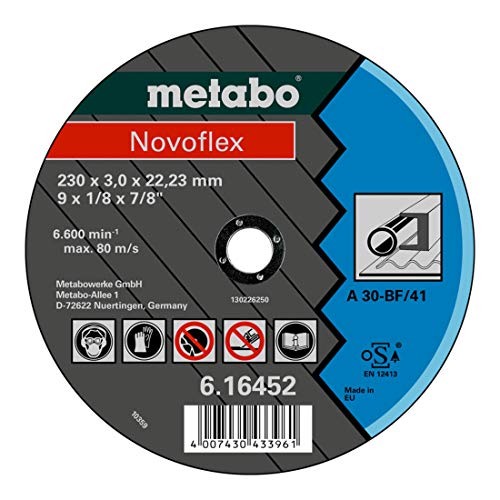 Metabo Novoflex 115x2,5x22,23 Stahl, Trennscheibe, gerade Ausführung 25 Stk