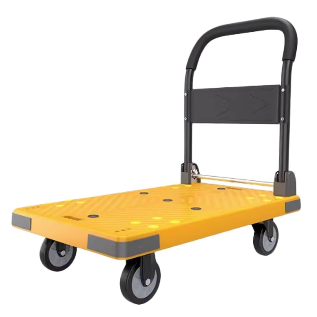 Carrello Portapacchi Trasloco Carrello Pieghevole A Spinta con Piattaforma E Ruote Girevoli, Carrello Pieghevole for Ufficio Bagagli
