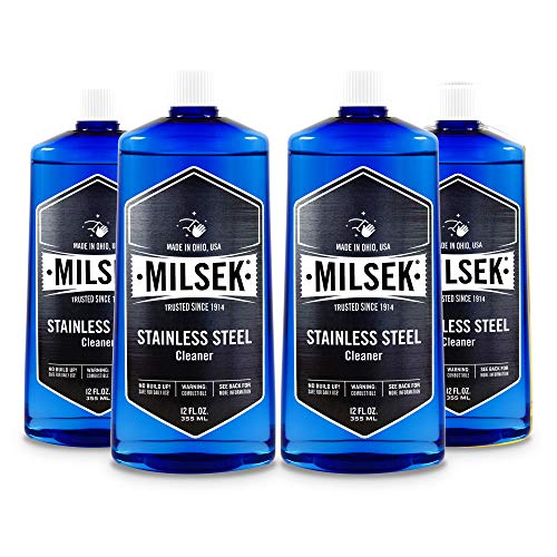Milsek SS-S12 Stainless Steel Cleaner, 4 Pack