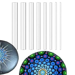 Henan 8 stks Clear Ronde Acryl Staaf Ronde Twist Bar Dotting Rock Schilderen DIY Gereedschap