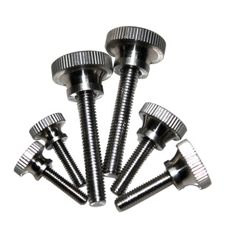 2PCS Thumb Screw CB834 High Head Knurled Screws Stainless Steel Bolts 8-40mm Length M6 - (Size: M6 x12mm)