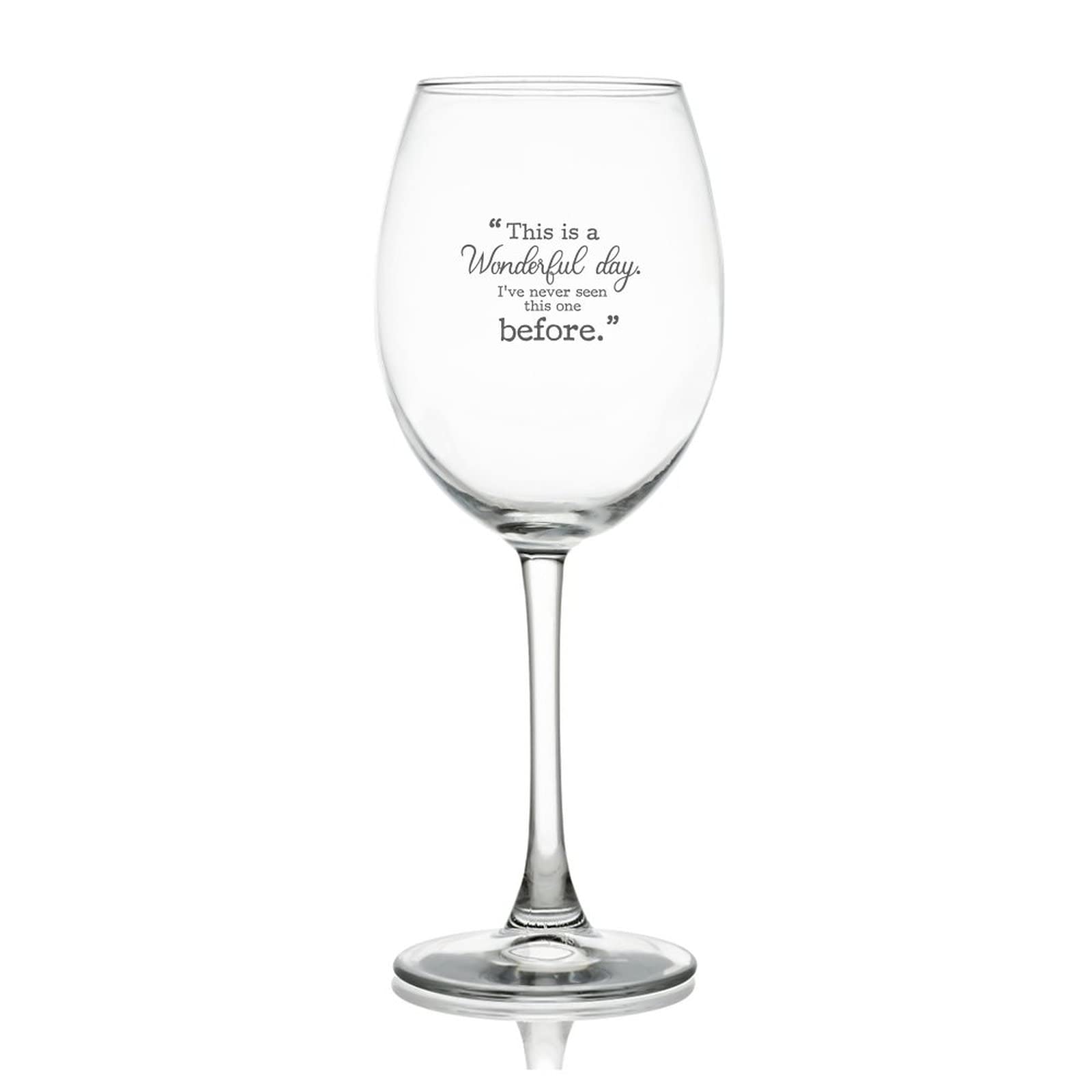 Verre à vin rouge gravé 480ml « Wonderful Day » pour dégustation