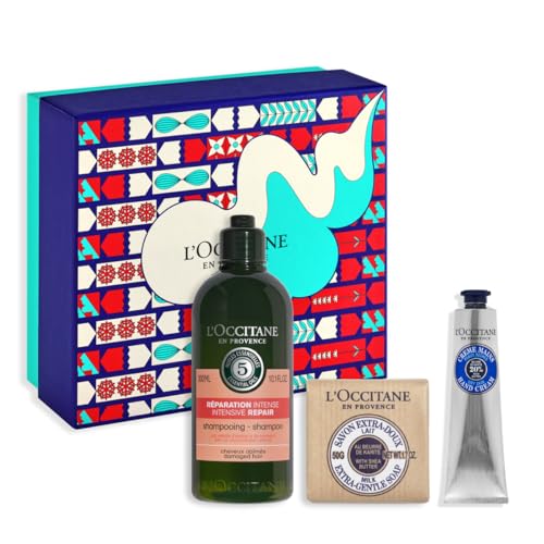 L'Occitane - Estuche Esencial de Champú, Crema para Manos y Jabón Extra Suave - Cuidado para Cabello y Cuerpo Suavizante - Set de para Mujer