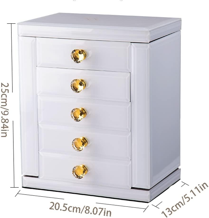 Jewelry Box Jewelry Box Jewelry Storage Box Large Capacity Of Jewelry, Multi -layered Simple Storage Drawer Jewelry Box Organizer (Brass 20x13x25 cm)