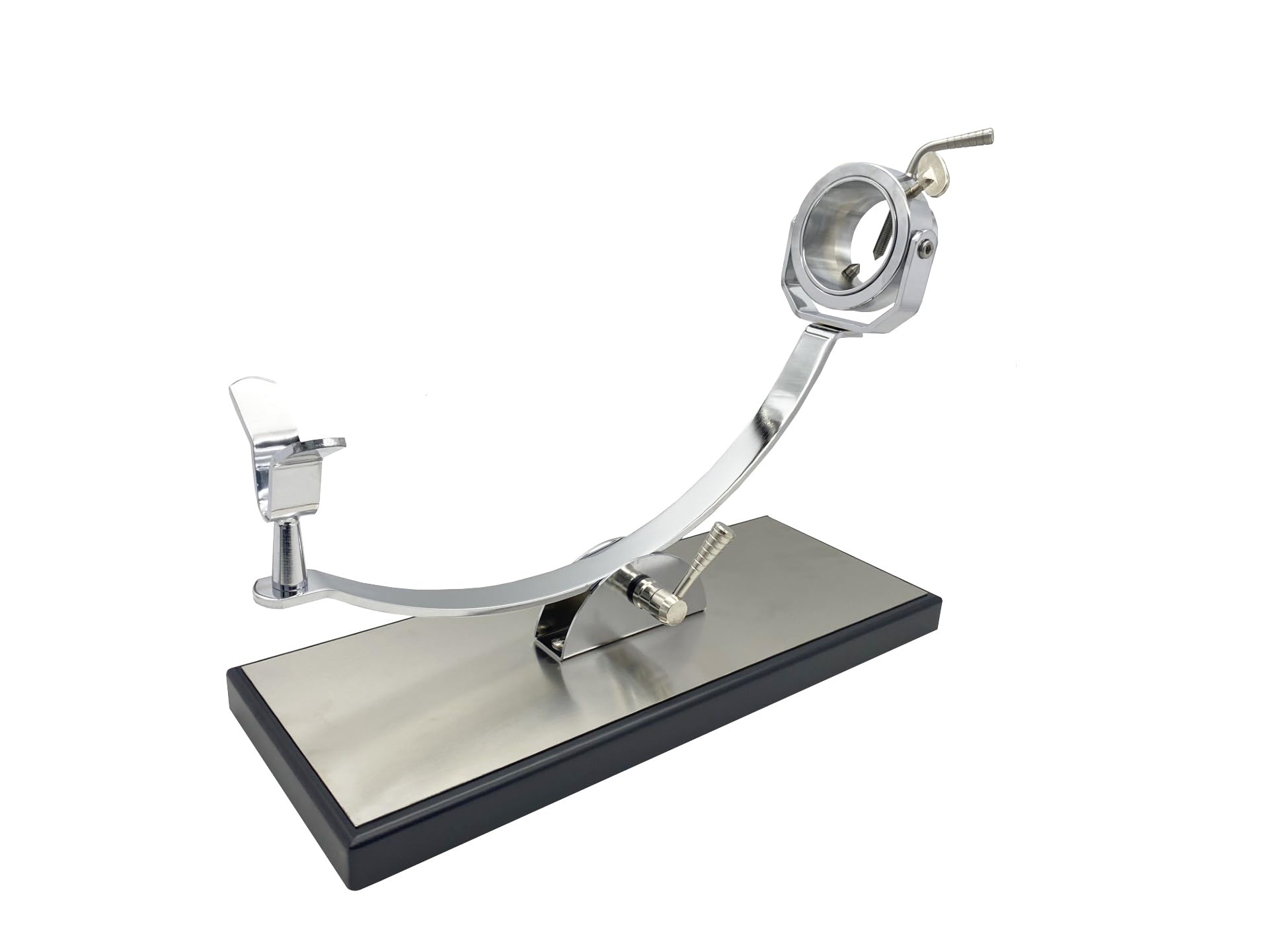 FERRETERIA LEPANTO Jamonero Profesional Giratorio y basculante, Soporte jamonero con Base de DM mas Lamina de Acero Inoxidable Modelo Serrano (Sin Set de Corte)