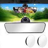 🚚Hochwertige Materialien des Innenspiegel Auto: Der Auto Innenspiegel besteht aus hochwertigem und hochauflösendem Glas und bietet Ihnen perfekte Sicht und klare und echte Bilder. Keine überlappenden oder verzerrten Bilder mehr. Wenn der Spiegel beschädigt ist, wird Glasbruch nicht spritzen. Der blendfreie Rückspiegel löst das Problem der Blendung beim Fahren in der Nacht.