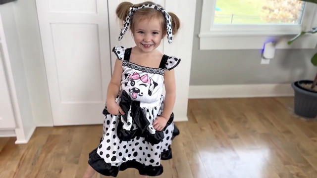 Dalmatian Costume Set For Kids – Dog Ears Headband, Bowtie, Tail & Tutu For Halloween & Cosplay - View #6