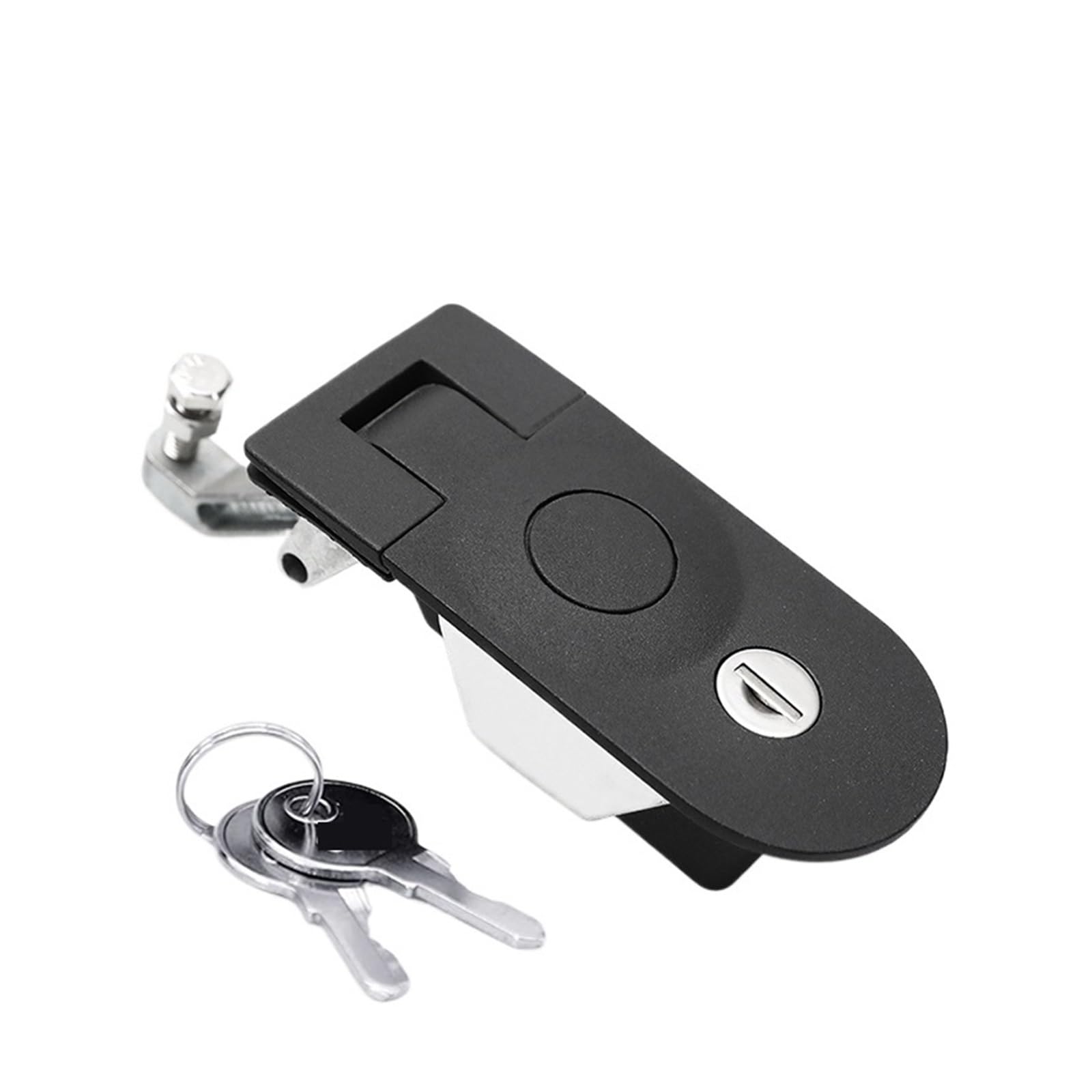 Cam Lock, Compression Latch Lock Flush Mount Cabinet Lock Zinc Alloy RV Door Lock Lever Hand Operated Compression Latches Hardware(Black)