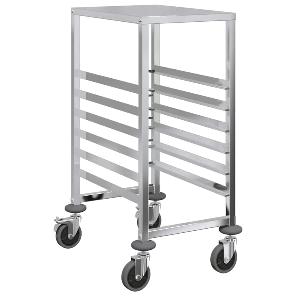 Generico Carrello Portateglie con 6 GN Contenitori 39x55x87 cm,Carrelli e Isole,Carrelli da cucina-4108073