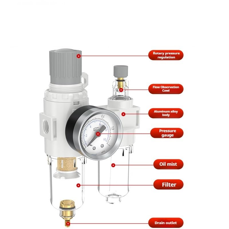 Filtr powietrza AFC-2000 Jednostka Uzdatniania powietrza Regulator ciśnienia Sprężarka Reduktor ciśnienia Separacja oleju i wody AFC2000 (ręczny drenaż, z 6 mm)