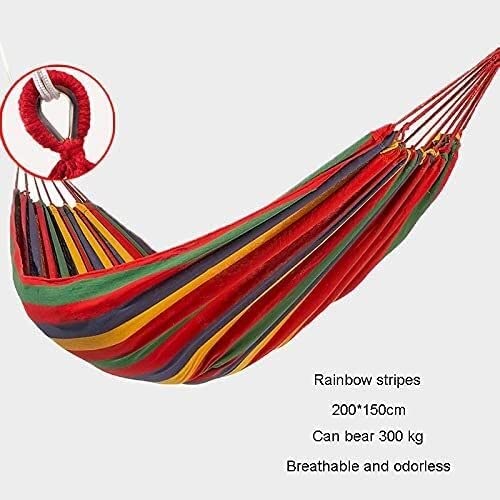 Hamak Ultralekki, Hammock Płótno Hamak Podwórko Huśtawka Ogrodowa Meble Wiszące Na Zewnątrz Fotel Bujany Dorośli Przenośny Wiszący na Kemping, na Zewnątrz(Rot)